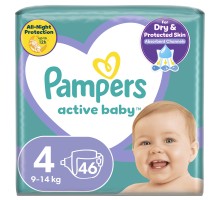 Підгузки Pampers Active Baby Maxi Розмір 4 (9-14 кг) 46 шт (8001090949097)