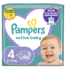 Підгузки Pampers Active Baby Maxi Розмір 4 (9-14 кг) 46 шт (8001090949097)