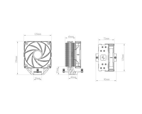 Кулер до процесора Deepcool AG400 BK ARGB