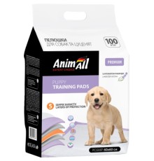 Пелюшки для собак AnimAll 60х60 см з ароматом лаванди 100 шт (4820224500737)