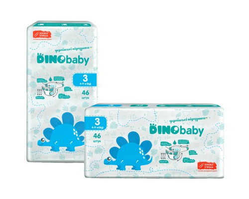 Підгузки Dino Baby Розмір 3 (4-9 кг) 46 шт (4823098410607)