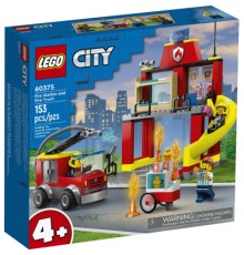 Конструктор LEGO City Пожежне депо та пожежна машина 153 деталі (60375)
