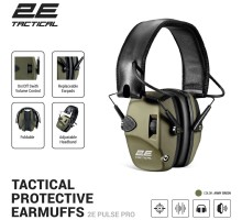 Навушники для стрільби 2E Pulse Pro NRR 22 dB активні Army Green (2E-TPE026ARGN)