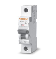 Автоматичний вимикач Videx RS6 RESIST 1п 63А 6кА С (VF-RS6-AV1C63)