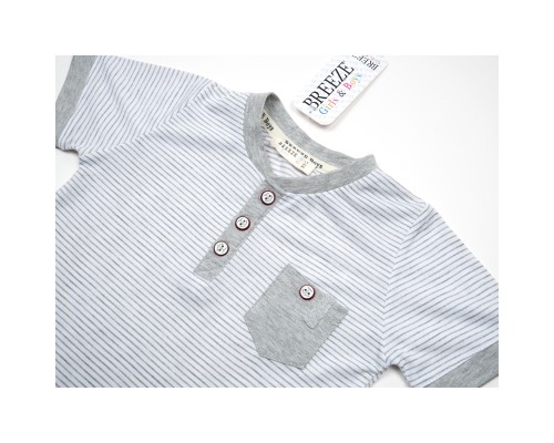 Футболка дитяча Breeze в смужку (12728-92B-gray)