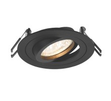 Світильник точковий Videx під лампу GU10 врізний Круглий Чорний (VL-SPF08R-B)