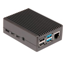Корпус до промислового ПК Raspberry Pi Pi 4B Black Aluminium Alloy (RA759)