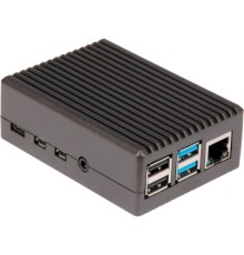 Корпус до промислового ПК Raspberry Pi Pi 4B Black Aluminium Alloy (RA759)