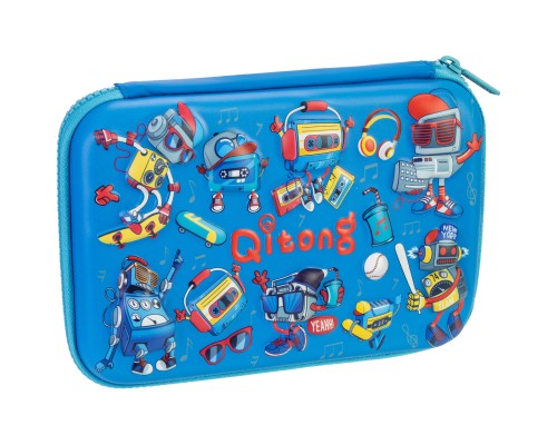 Пенал Cool For School 1 відділення з органайзером синій (QT-5773-Blue)