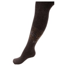 Колготки дитячі UCS Socks з квітами зі страз (M0C0302-1041-134G-brown)