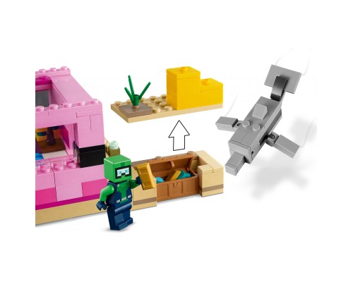 Конструктор LEGO Minecraft Дім-Аксолотль 242 деталі 242 деталі (21247)
