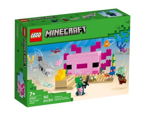Конструктор LEGO Minecraft Дім-Аксолотль 242 деталі 242 деталі (21247)