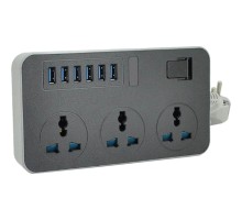 Мережевий фільтр живлення Voltronic TВ-Т09, 3роз, 6*USB Black (ТВ-Т09-Black)