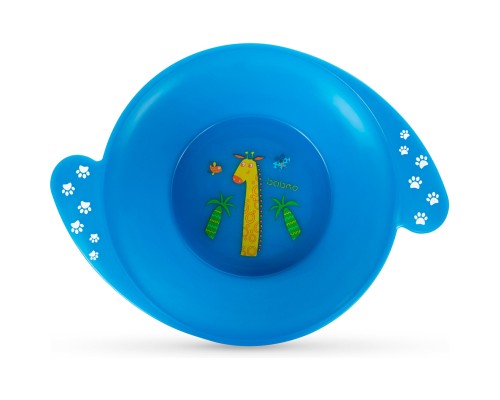 Тарілка дитяча Baboo Safari з ручками від 6 місяців (синя) (9-026)