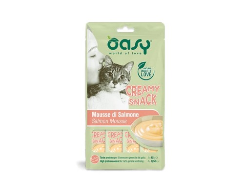Ласощі для котів OASY Сreamy Лосось 60 г (8054329510728)