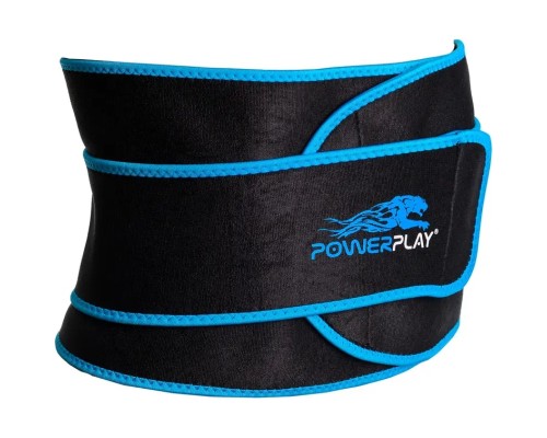 Пояс для схуднення PowerPlay 4303 Чорно-Синій (PP_4303_Black/Blue)