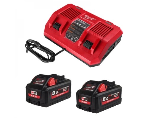 Набір акумулятор + зарядний пристрій Milwaukee Li-Ion M18 HNRGO4-802 NRG Kit Outdoor IN2 (4932492936)