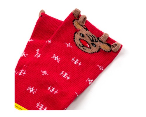 Шкарпетки дитячі Bross новорічні з оленем (21248-12-18-red)