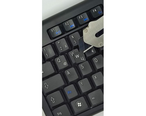 Наклейка на клавіатуру BestKey непрозора чорна, 68, срібний (BK13SIL/021)