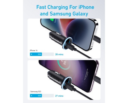 Зарядний пристрій Anker PowerDrive 323 30W PD + 22.5W USB-A Black (A2735G11)