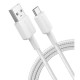 Дата кабель USB 2.0 AM to Type-C 0.9m 322 White Anker (A81H5H21/A81H5G21)
