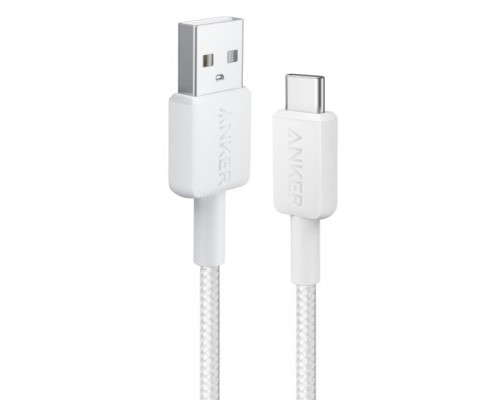 Дата кабель USB 2.0 AM to Type-C 0.9m 322 White Anker (A81H5H21/A81H5G21)