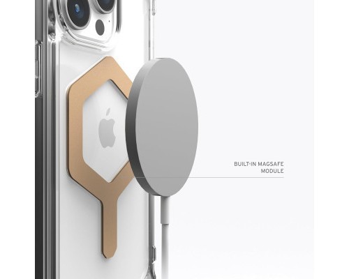 Чохол до мобільного телефона UAG iPhone 15 Pro Max, Plyo Magsafe, Ice/Gold (114305114381)