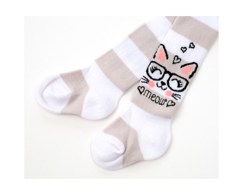 Колготки дитячі BNM з котиком (M0C0301-2076-68G-white)