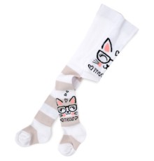 Колготки дитячі BNM з котиком (M0C0301-2076-68G-white)
