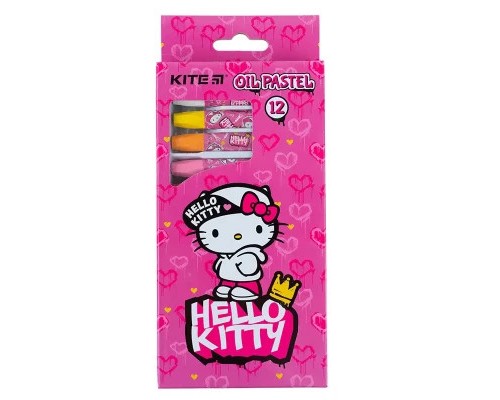 Пастель Kite масляна, 12 кольорів Hello Kitty (HK24-071)