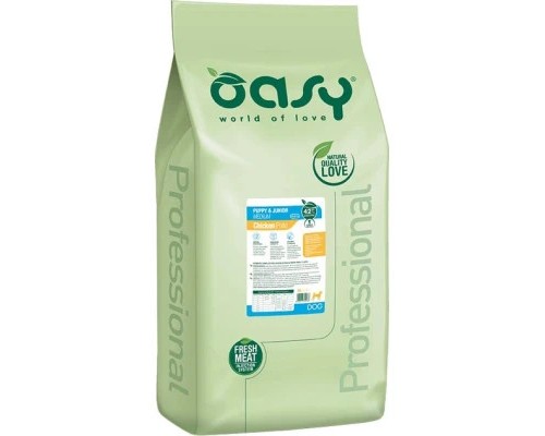Сухий корм для собак OASY LIFESTAGE Puppy & Junior Medium 18 кг (8053017349183)