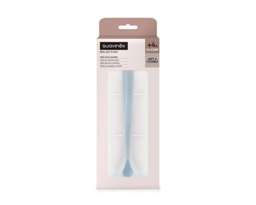 Набір дитячого посуду Suavinex Colour Essence ложка силіконова блакитна (401529)