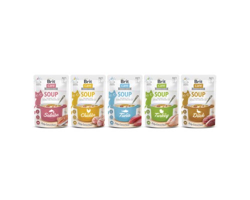Вологий корм для кішок Brit Care Soup with Tuna з тунцем 75 г (8595602569205)