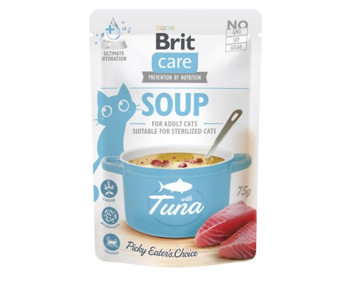 Вологий корм для кішок Brit Care Soup with Tuna з тунцем 75 г (8595602569205)