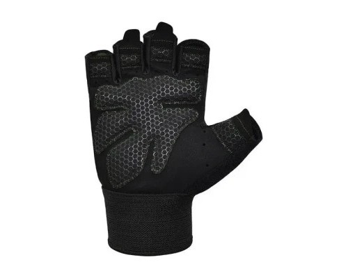 Рукавички для фітнесу RDX W1 Half Black Plus S (WGA-W1HB-S+)