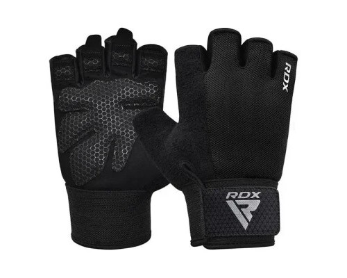 Рукавички для фітнесу RDX W1 Half Black Plus S (WGA-W1HB-S+)
