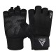 Рукавички для фітнесу RDX W1 Half Black Plus S (WGA-W1HB-S+)