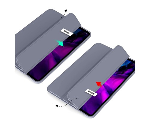 Чохол до планшета BeCover Tri Fold Soft TPU Silicone Apple iPad Pro 12.9 2020/2021/2022 Purple (711739)