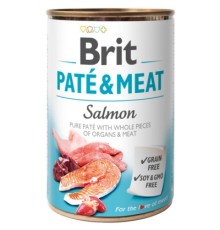 Вологий корм для собак Brit Care Pate and Meat для дорослих собак з лососем (8595602557462)