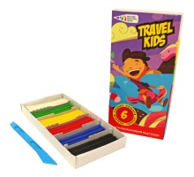 Пластилін ГАММА'UA Travel kids Зі стеком 6 кольорів 72 г (4820072539811)