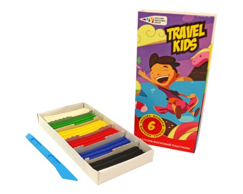 Пластилін ГАММА'UA Travel kids Зі стеком 6 кольорів 72 г (4820072539811)