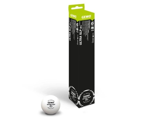 М'ячик для настільного теніса Gewo Ultra SLP 40+ ITTF 6 шт (81351200) (931057)