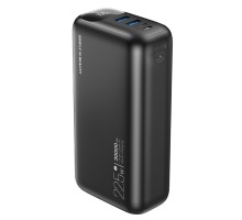 Батарея універсальна XO 30000mAh, PD/20W, QC/22.5W, black (PR200_Black) 