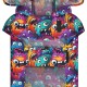 Дощовик для тварин WAUDOG Clothes Накидка з капюшоном Зубасті монстри L (358-4048)