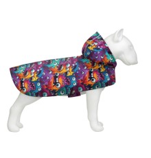 Дощовик для тварин WAUDOG Clothes Накидка з капюшоном Зубасті монстри L (358-4048)