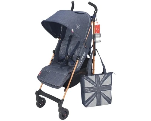 Коляска Maclaren Quest Denim Style Set Indigo, синій джинс (WD1G633312)