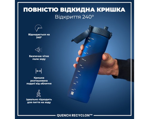 Пляшка для води ION8 OneTouch 1000 мл BPA Free, Navy (I8RF1000NAV)