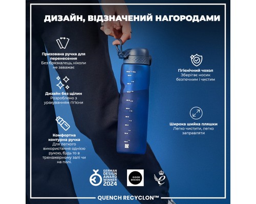 Пляшка для води ION8 OneTouch 1000 мл BPA Free, Navy (I8RF1000NAV)