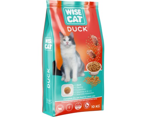 Сухий корм для кішок Wise Cat Duck 10 кг (4820111141593)