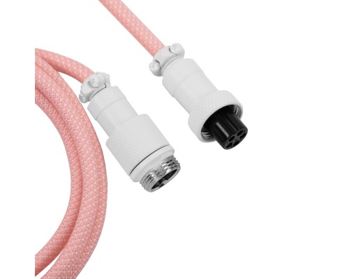 Дата кабель USB-C + USB A to USB-C 1.36m Coiled Aviator pink Keychron (CAB15_KEYCHRON)
